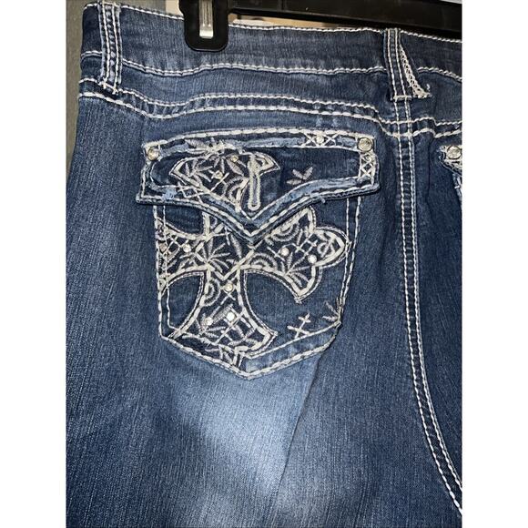 Antique Rivet Womens 34 With Rhinestone Trim Western Sparkle Y2K VTG Feminine - Picture 7 of 9